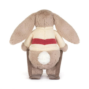 Kuscheltier Beiger Hase auf Skiern (20 cm)