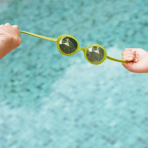 Flexible Kindersonnenbrille Fleur 1-2 J. - Olive