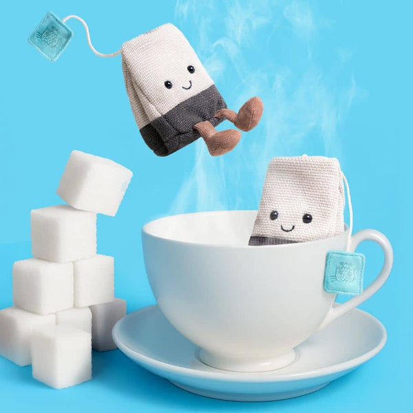 Set: Amuseable Tea Time Duo – Plüsch-Teebeutel & Rosie Lea Tasse