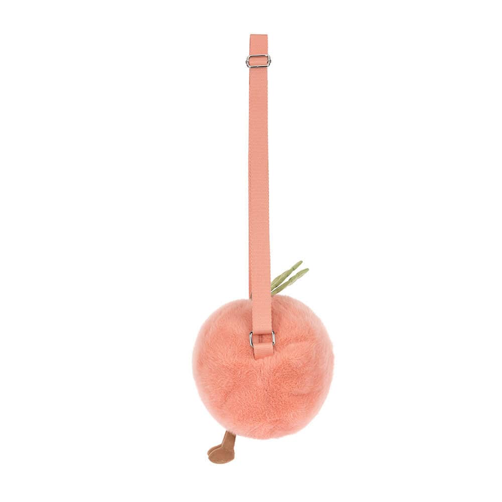 Amuseable Plüsch-Umhängetasche Pfirsich (18 cm)
