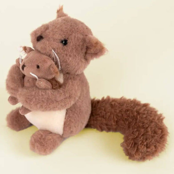 Kuscheltier Eichhörnchen mit Baby (15 cm)