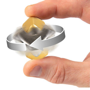 Geschicklichkeitsspielzeug – Fidget Cube Spinner - silber/gold