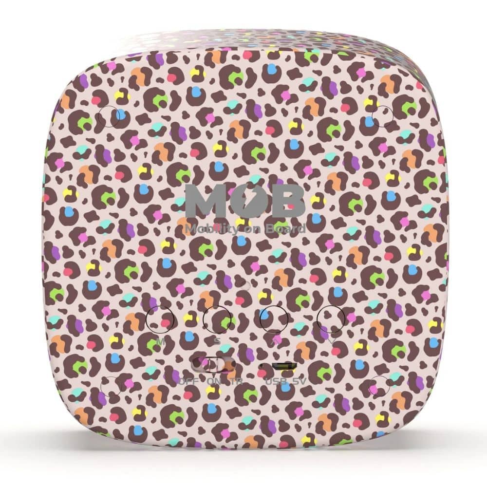 Wecker mit Lampe und Schlummerfunktion Billy - Regenbogen-Leopard