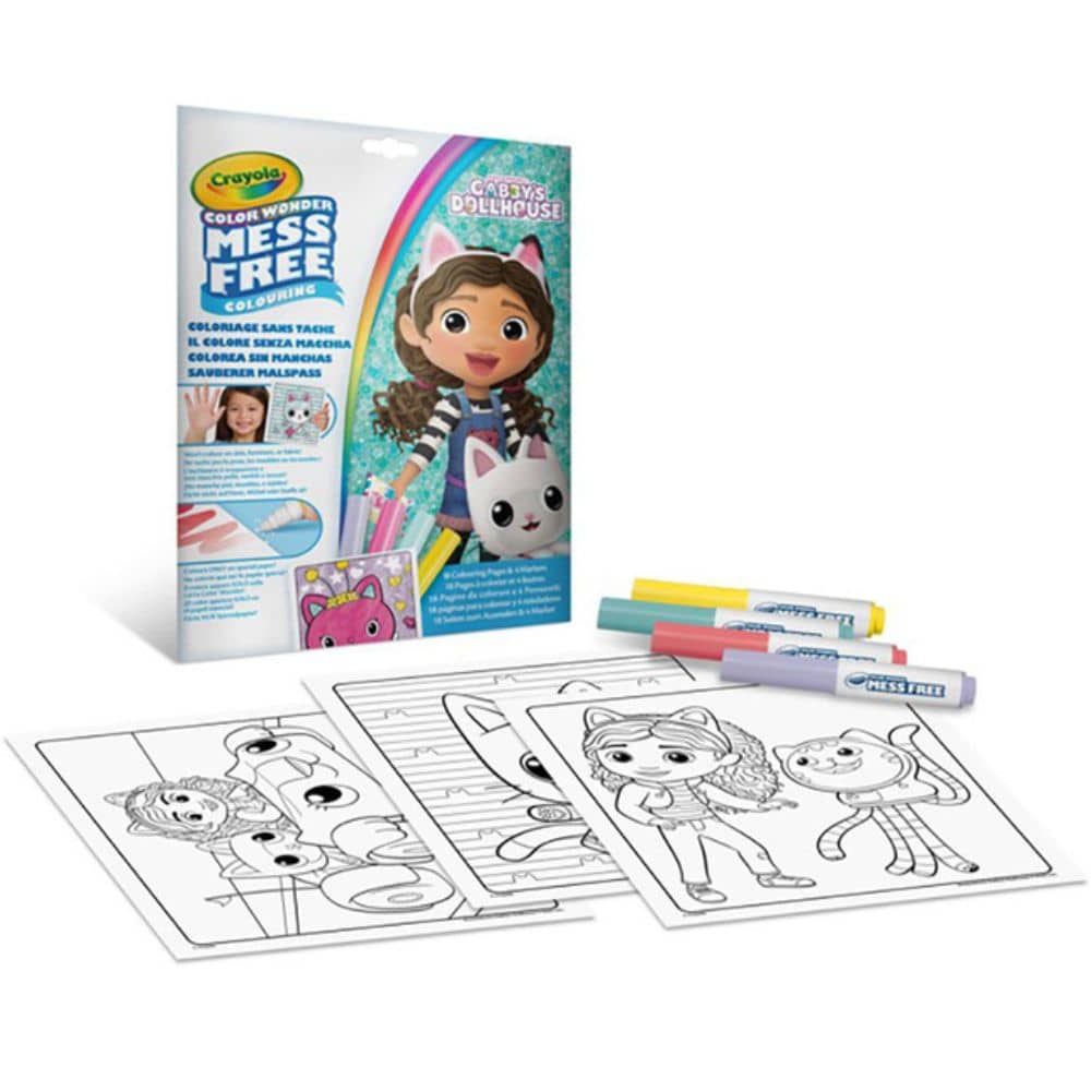 Magisches Malbuch mit 4 Stiften Ohne Flecken – Color Wonder Mess Free, Gabby's Dollhouse