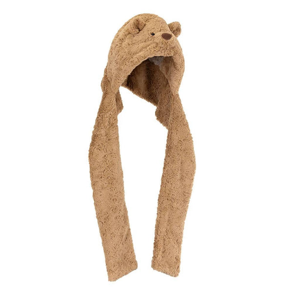 Kuschelige Plüschmütze – Bär Bartholomäus, 33 cm