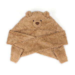 Kuschelige Plüschmütze – Bär Bartholomäus, 33 cm