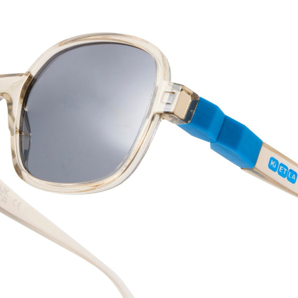 Flexible polarisierte Kindersonnenbrille Urban 7-12 J. - Moka Blue