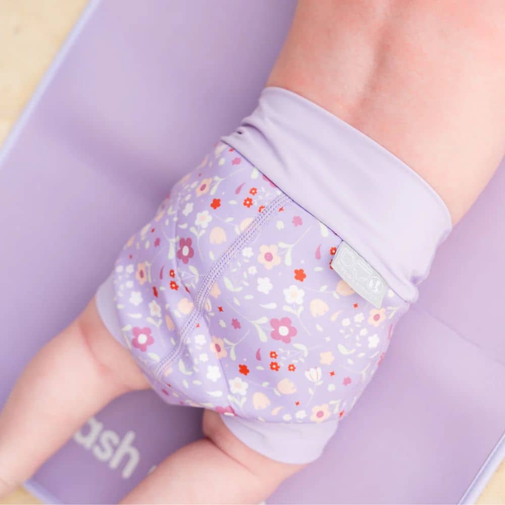 Schwimmwindel - Happy Nappy Duo, Lilac Spring (L, 6-12 Monate)