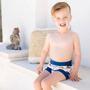 Happy Nappy DUO Schwimmwindel für 2–3-Jährige – Tug Boats (XXL)