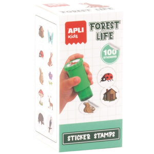 Stempel mit Aufklebern – Wald