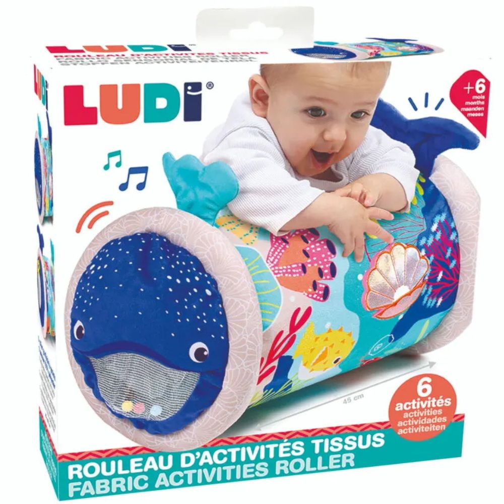 Sensorik-Rolle für Babys LUDI – Wal