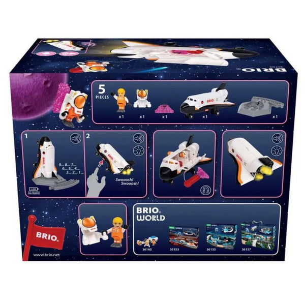 Rückseite der Verpackung des Space Shuttles