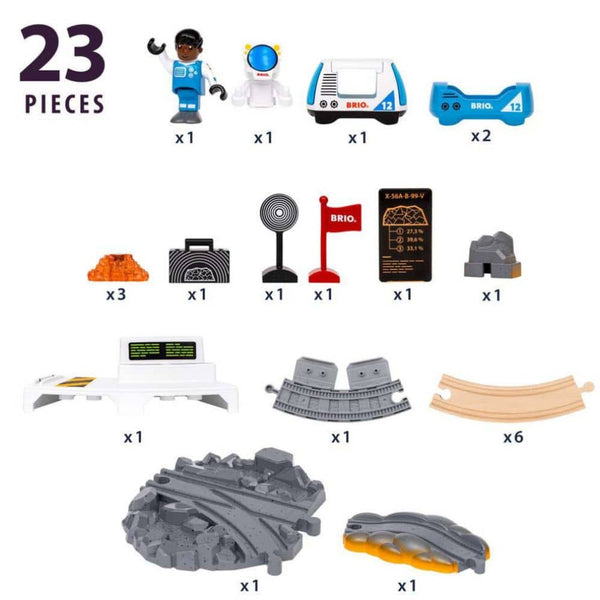 Übersicht aller 23 Teile des Space Exploration Sets