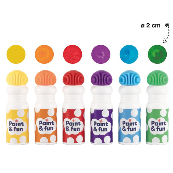 Tupfmarker mit Schaumstoffspitze – Dot Marker (6 Farben)
