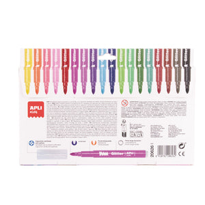 Glitzer-Filzstifte für Kinder – Glitter-Marker (18 Farben)