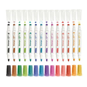 Stempel-Filzstifte für Kinder – Dual-Marker (14 Farben)
