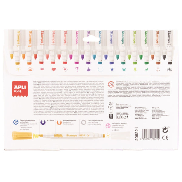 Stempel-Filzstifte für Kinder – Dual-Marker (14 Farben)