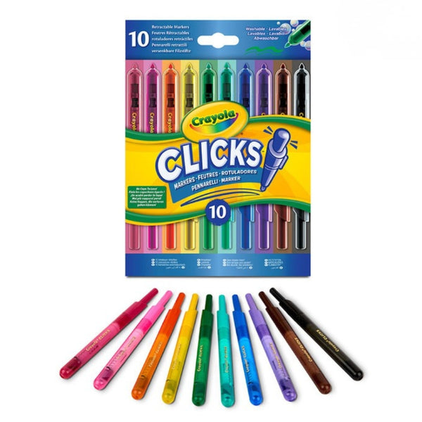 Selbstschreibende Filzstifte – abwaschbar, Clicks, 10 Stück