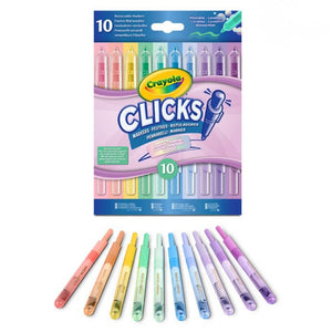 Pastellfarbene Selbstschreiber – abwaschbar, Clicks, 10 Stück