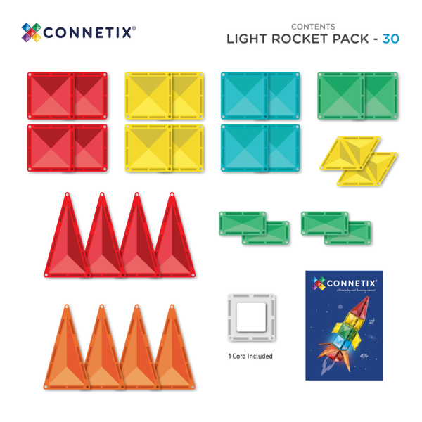 Magnetbausteine – Light Rocket Pack, 30 Teile