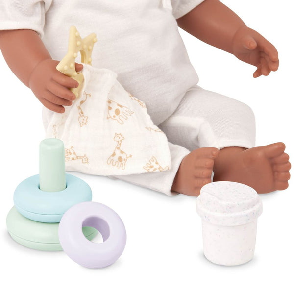 Set zum Wickeln einer Babypuppe mit zusätzlichem Zubehör
