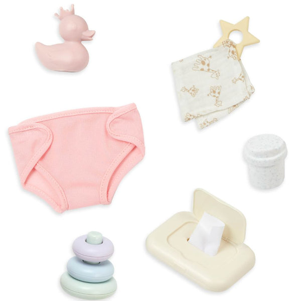 Set zum Wickeln einer Babypuppe mit zusätzlichem Zubehör