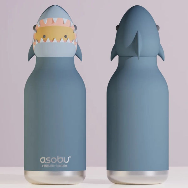 Thermosflasche mit Strohhalm von Bestie – Hai, 460 ml