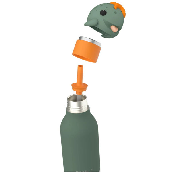 Thermosflasche mit Strohhalm „Bestie“ – Schildkröte, 460 ml