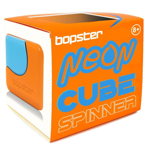 Geschicklichkeitsspielzeug - Fidget Cube Spinner – Neonorange/Neonblau