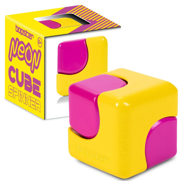 Geschicklichkeitsspielzeug - Fidget Cube Spinner - Neongelb/Neonrosa