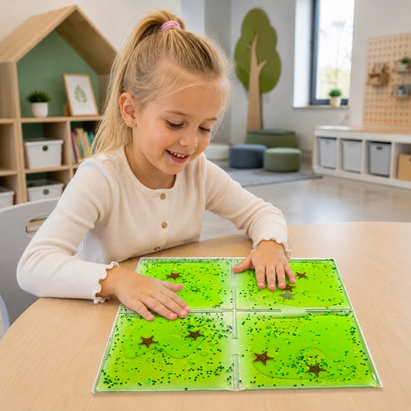 Sensorik-Knetspielzeug - Squishy Sensorik-Panel mit Flüssigkeit - Grün