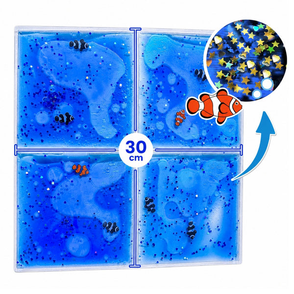 Sensorik-Knetspielzeug - Squishy Sensorik-Panel mit Flüssigkeit - Blau