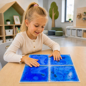Sensorik-Knetspielzeug - Squishy Sensorik-Panel mit Flüssigkeit - Blau