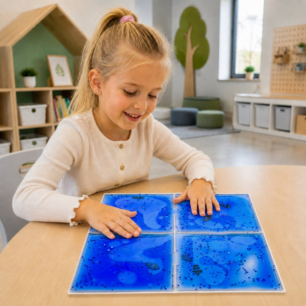 Sensorik-Knetspielzeug - Squishy Sensorik-Panel mit Flüssigkeit - Blau
