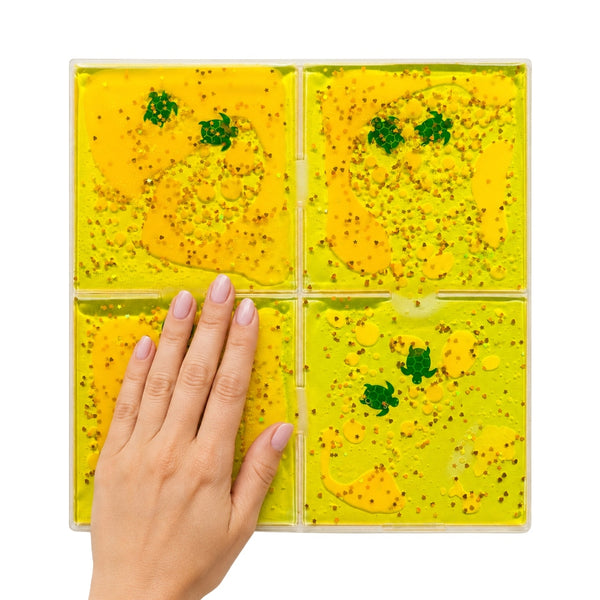 Sensorik-Knetspielzeug - Squishy Sensorik-Panel mit Flüssigkeit - Gelb