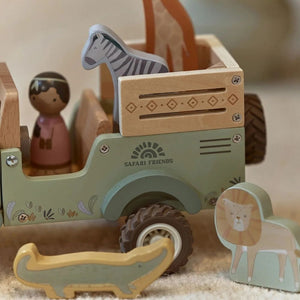 Holzauto mit Tieren - Safari Friends