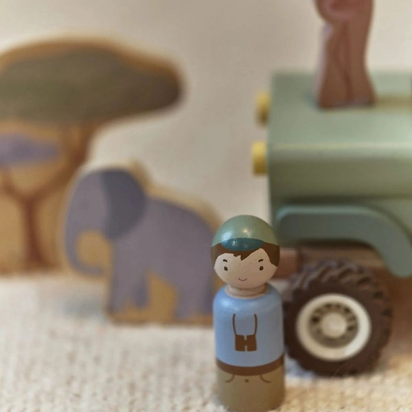 Holzauto mit Tieren - Safari Friends