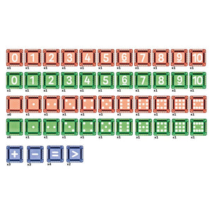 Magnetische Bausteine - Mini Magnex - Zahlen, 66-teilig