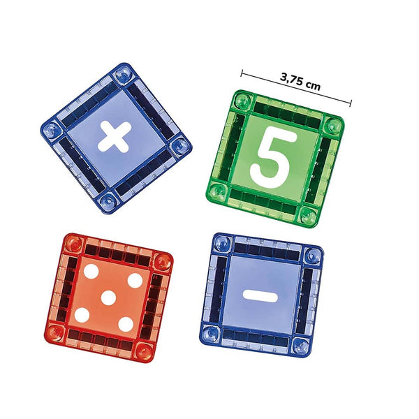 Magnetische Bausteine - Mini Magnex - Zahlen, 66-teilig