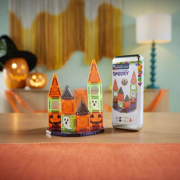 Magnetische Bausteine - microMAGS - Spooky Travel, 24-teilig