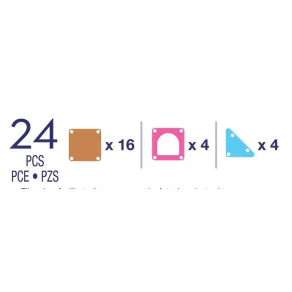 Magnetische Bausteine - microMAGS- Gingerbread House Travel, 24-teilig