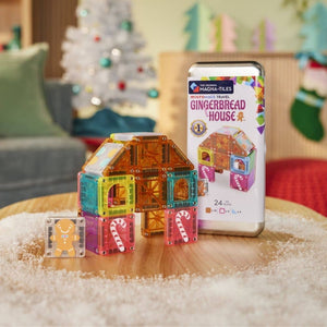 Magnetische Bausteine - microMAGS- Gingerbread House Travel, 24-teilig