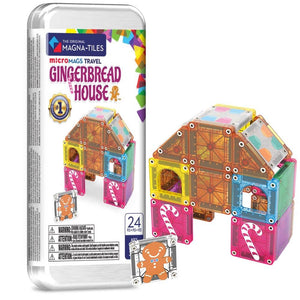 Magnetische Bausteine - microMAGS- Gingerbread House Travel, 24-teilig