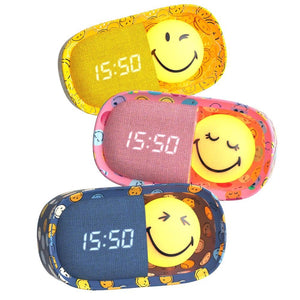 Kinderwecker mit Nachtlicht MOB Smiley World in Blau - Ansicht 2