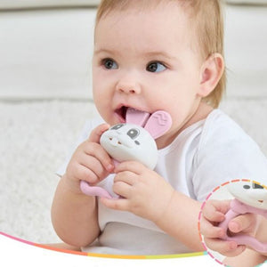 Beißring Rassel 2in1 – Kaninchen Bunny Pink
