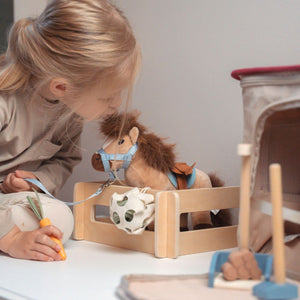 Spielset Pferd mit Stall und Zubehör in der Tasche
