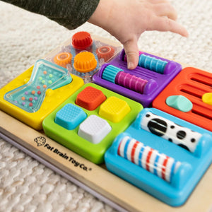 Set mit 6 sensorischen Quadraten mit Raupe von PlayTab