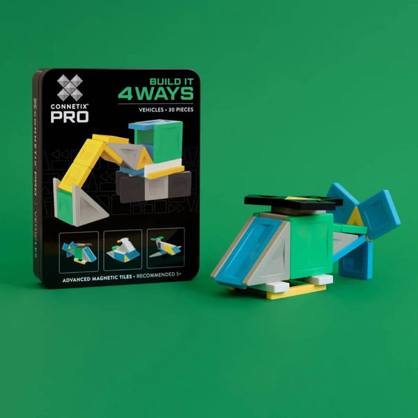 Magnetische Bausteine - PRO Build It 4 Ways Vehicles Pack (30 Teile)