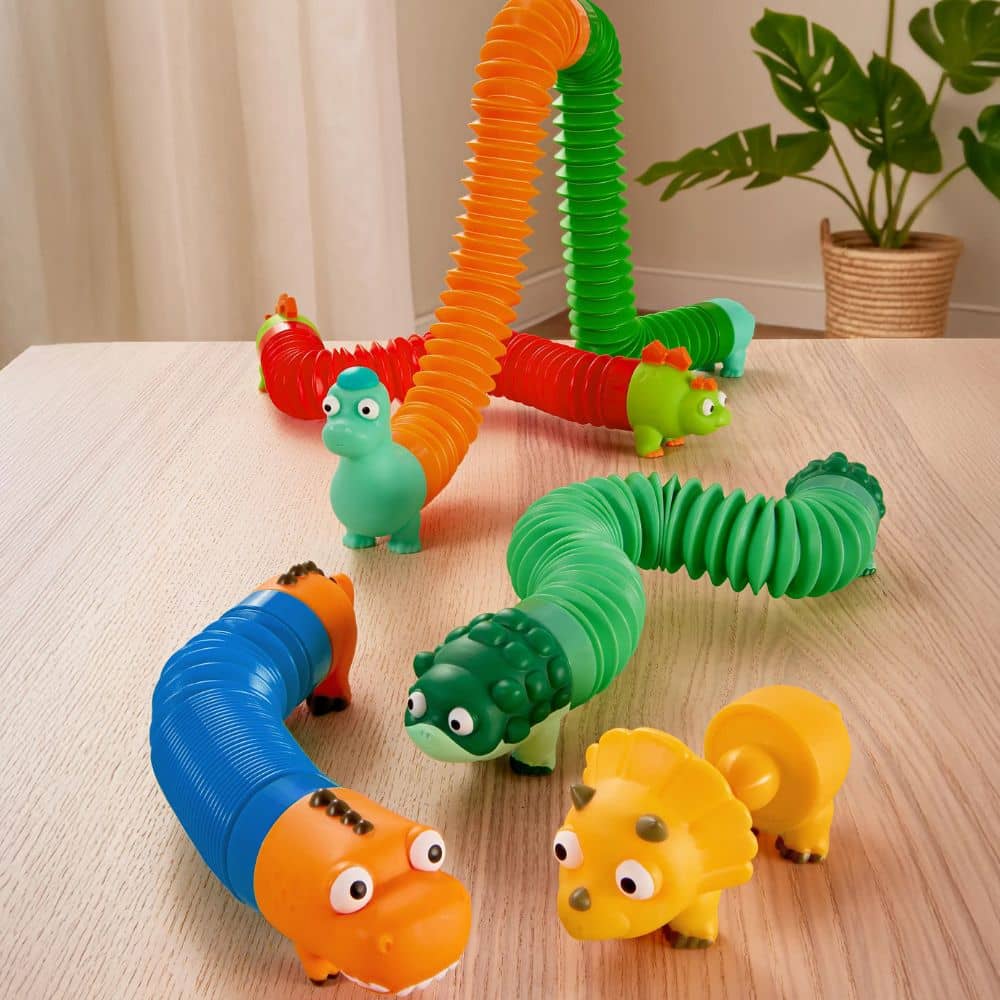 Battat Li'l Dino Buddies sensorische Röhren Dinosaurier