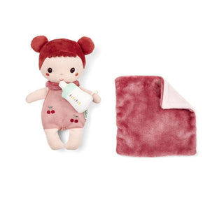 Babypuppe Pop Mio von Lilliputiens mit Fläschchen und Decke